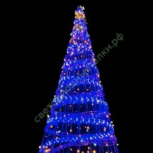 Светодиодная елка "Конус" Дюралайт 2 м Синяя