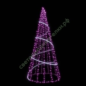 Светодиодная елка "Конус" 2 м Фиолетовая