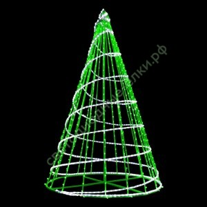 Светодиодная елка "Конус" 3 м Теплая Зеленая