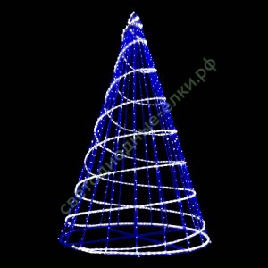 Светодиодная елка "Конус" 3 м Синяя